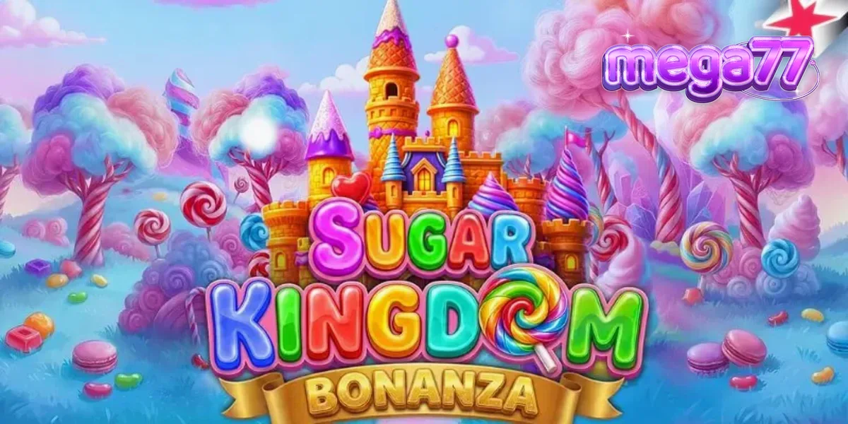 Tampilan visual permainan slot Sugar Kingdom Bonanza dengan tema permen yang ceria.